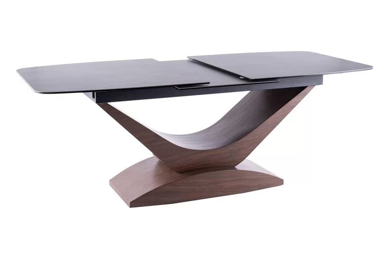 Rozkládací jídelní stůl Dolce Ceramic 180-240x95 cm - šedý mramor / ořech Stůl rozkladany Dolce Ceramic 180-240x95 cm - šedá mramor / ořech
