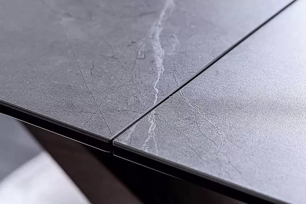 Rozkládací jídelní stůl Dolce Ceramic 180-240x95 cm - šedý mramor / ořech Stůl rozkladany Dolce Ceramic 180-240x95 cm - šedá mramor / ořech