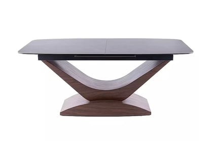 Rozkladací jedálenský stôl Dolce Ceramic 180-240x95 cm - sivý mramor / orech