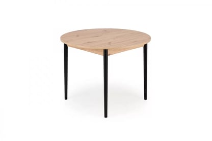 Rozkladací jedálenský stôl Elaris 102-142x102 cm - dub artisan / čierne nožičky