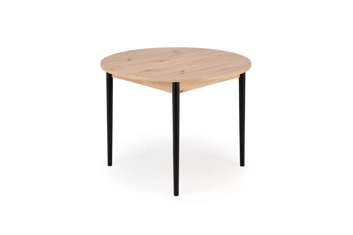 Rozkladací jedálenský stôl Elaris 102-142x102 cm - dub artisan / čierne nožičky Stôl rozkladany Elaris 102-142x102 cm Dub artisan / nožičky čierny