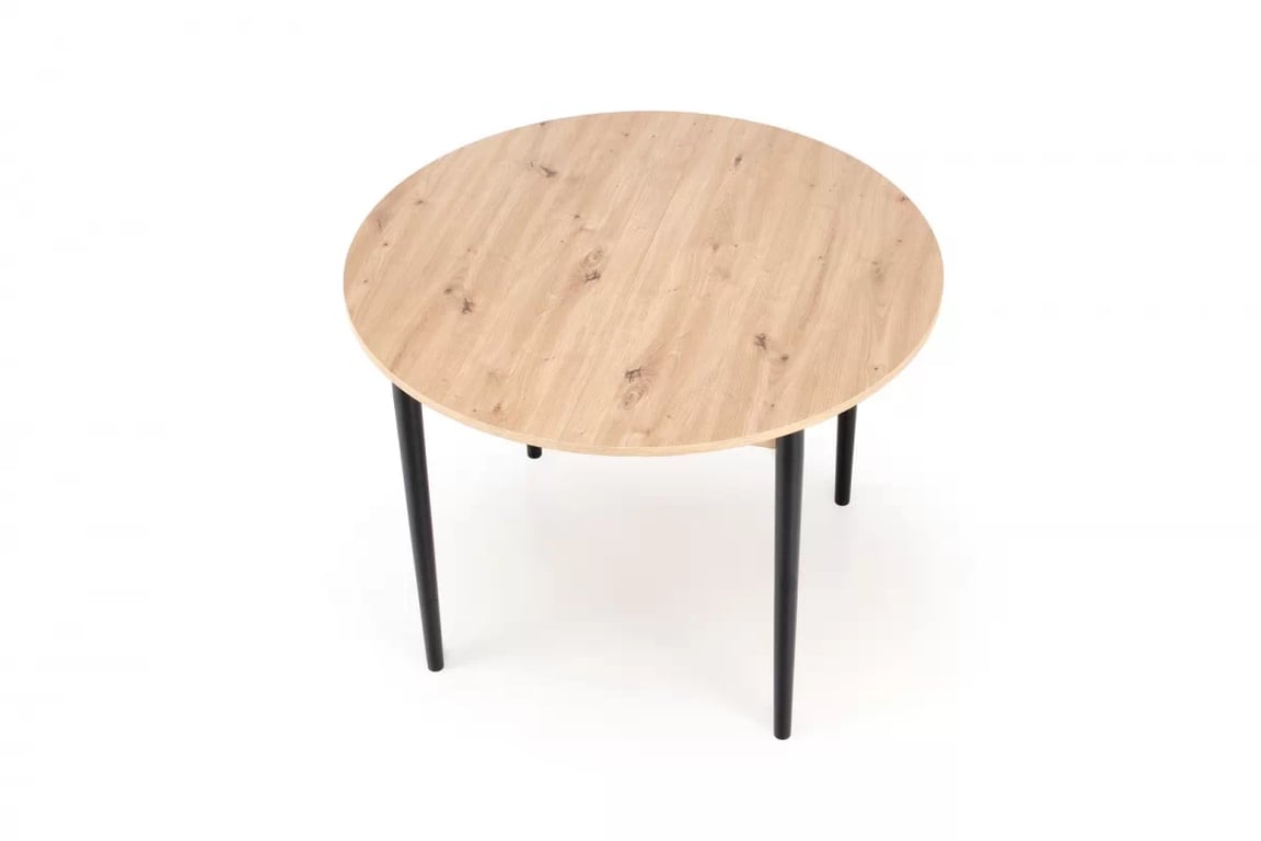 Rozkladací jedálenský stôl Elaris 102-142x102 cm - dub artisan / čierne nožičky Stôl rozkladany Elaris 102-142x102 cm Dub artisan / nožičky čierny