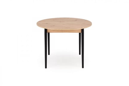 Rozkládací jídelní stůl Elaris - 102-142x102 cm - dub artisan / černé nohy