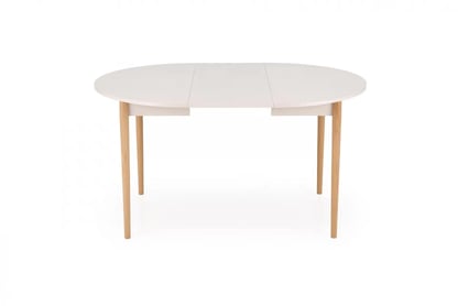Rozkladací jedálenský stôl Elaris 102-142x102 cm - kašmír / dub prírodný Stôl rozkladany Elaris 102-142x102 cm kašmír / prírodné 