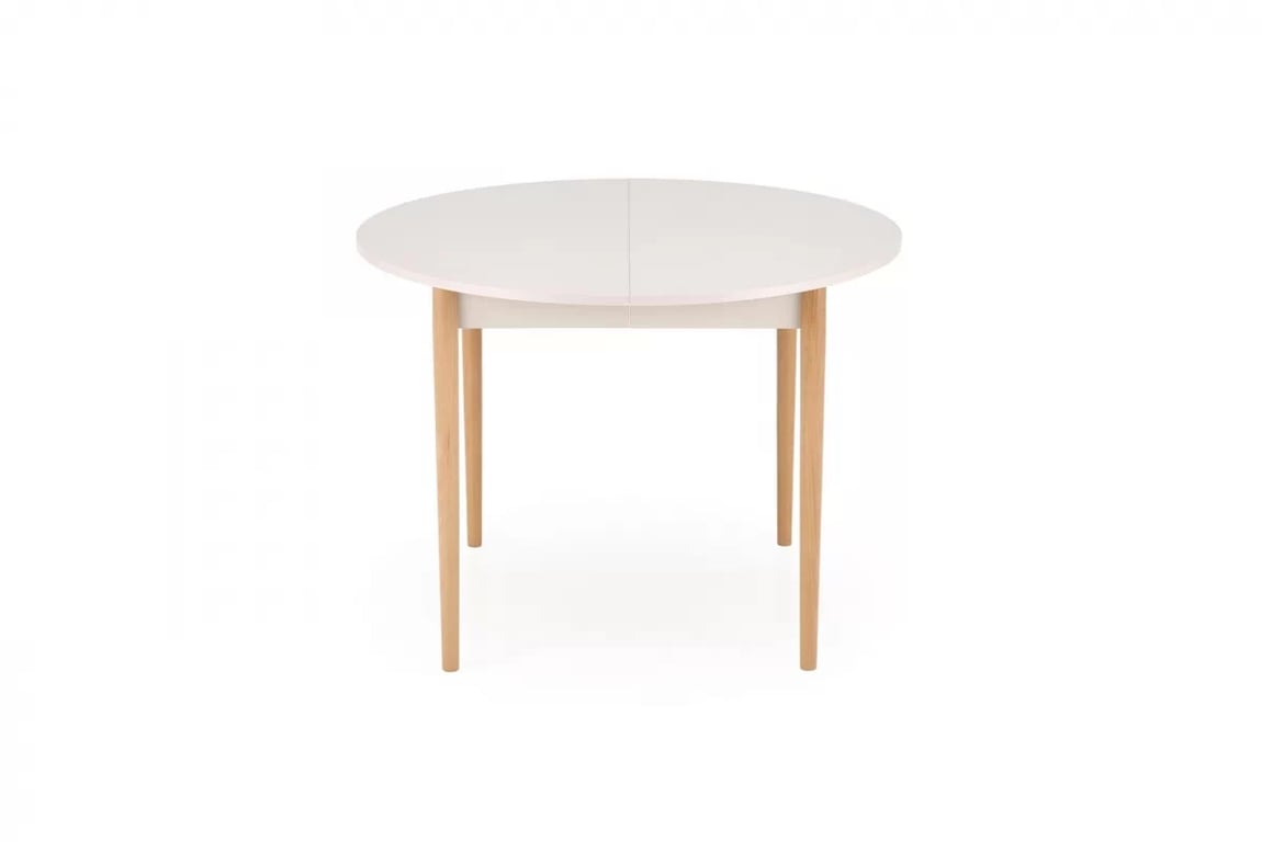Rozkladací jedálenský stôl Elaris 102-142x102 cm - kašmír / dub prírodný Stôl rozkladany Elaris 102-142x102 cm kašmír / prírodné 