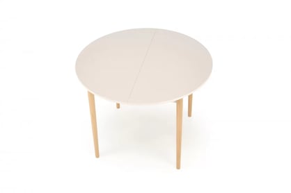 Rozkladací jedálenský stôl Elaris 102-142x102 cm - kašmír / dub prírodný Stôl rozkladany Elaris 102-142x102 cm kašmír / prírodné 