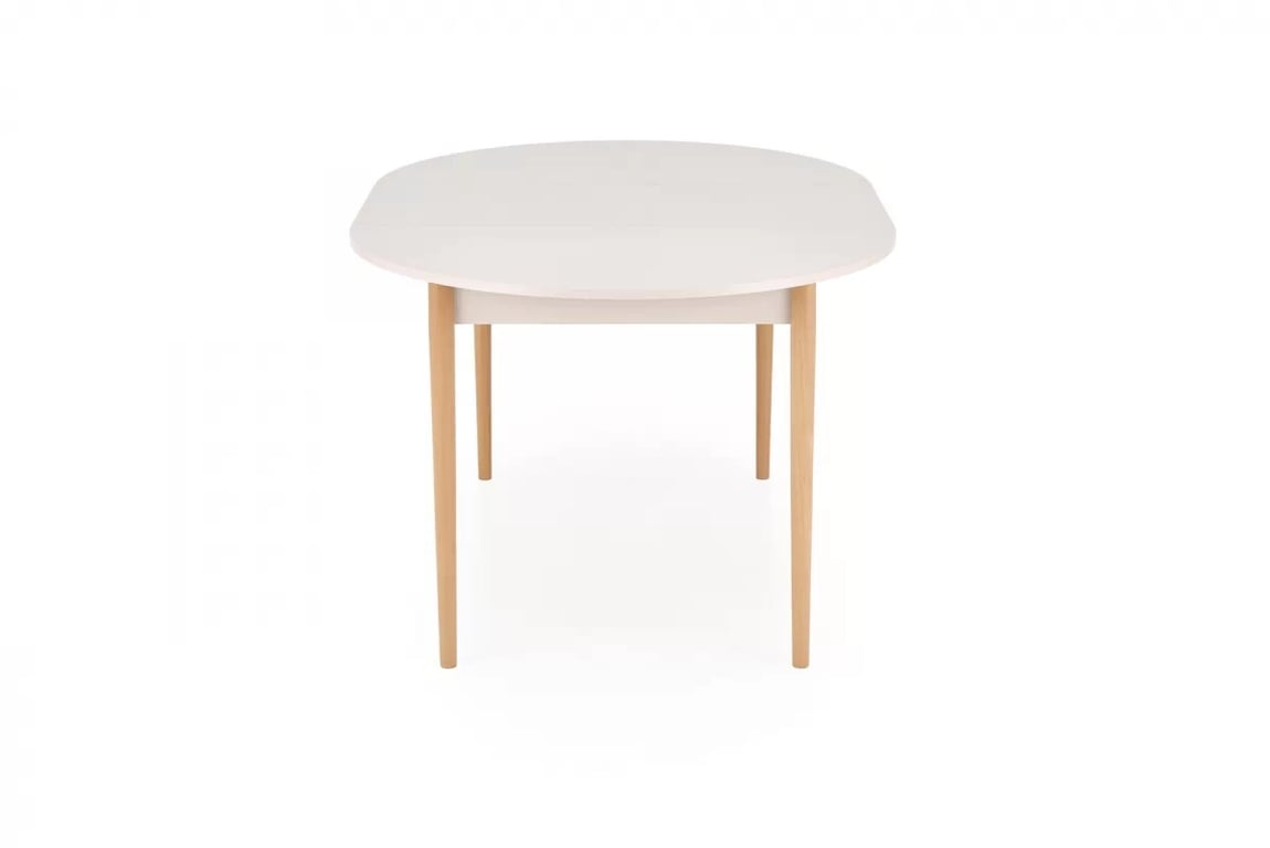 Rozkladací jedálenský stôl Elaris 102-142x102 cm - kašmír / dub prírodný Stôl rozkladany Elaris 102-142x102 cm kašmír / prírodné 