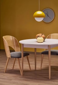 Rozkladací jedálenský stôl Elaris 102-142x102 cm - kašmír / dub prírodný Stôl rozkladany Elaris 102-142x102 cm kašmír / prírodné 