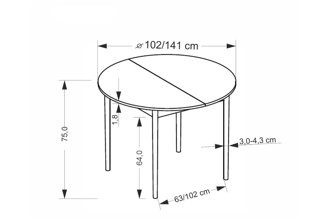 Rozkládací jídelní stůl Elaris - 102-142x102 cm - kašmír / dub natural Stůl rozkladany Elaris 102-142x102 cm kašmír / naturany 