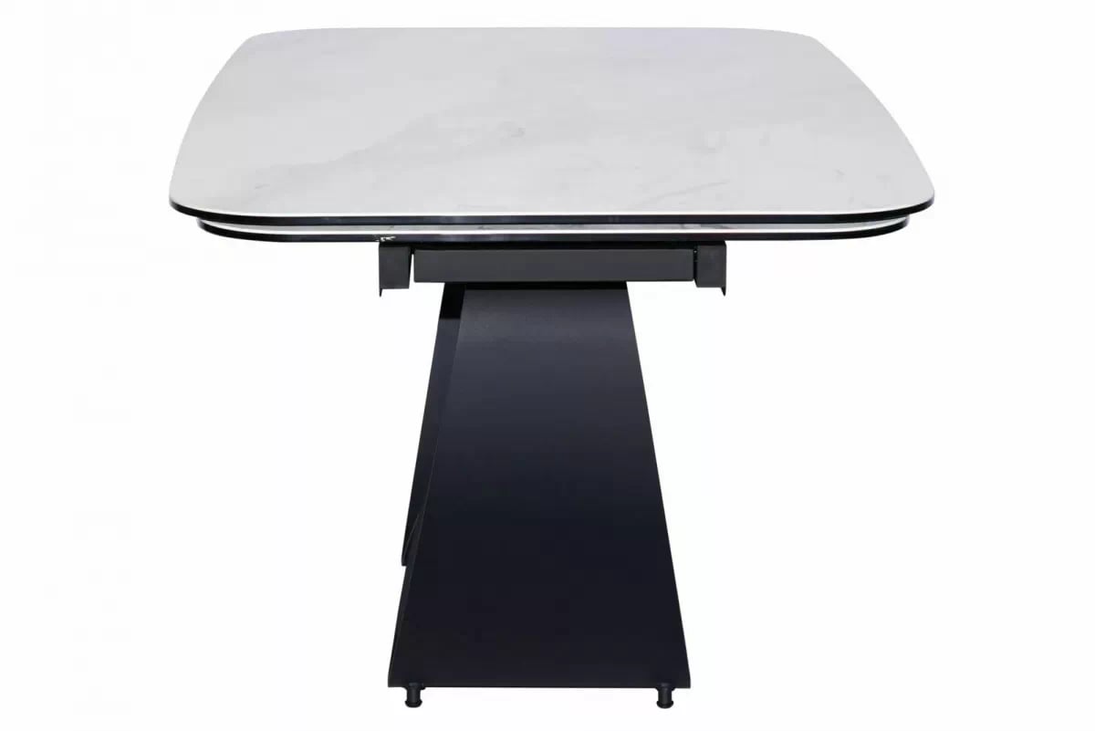 Rozkladací stôl Elunari 160-240x90 cm - prírodný mramor cloud / čierny mat Stôl rozkladany Elunari 160-240x90 cm - Biely mramor / Čierny mat