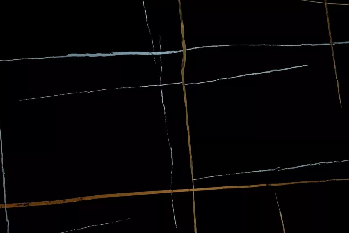 Rozkladací stôl Elunari 160-240x90 cm - mramor azario black / čierny mat Stôl rozkladany Elunari 160-240x90 cm - mramor azario black / Čierny mat