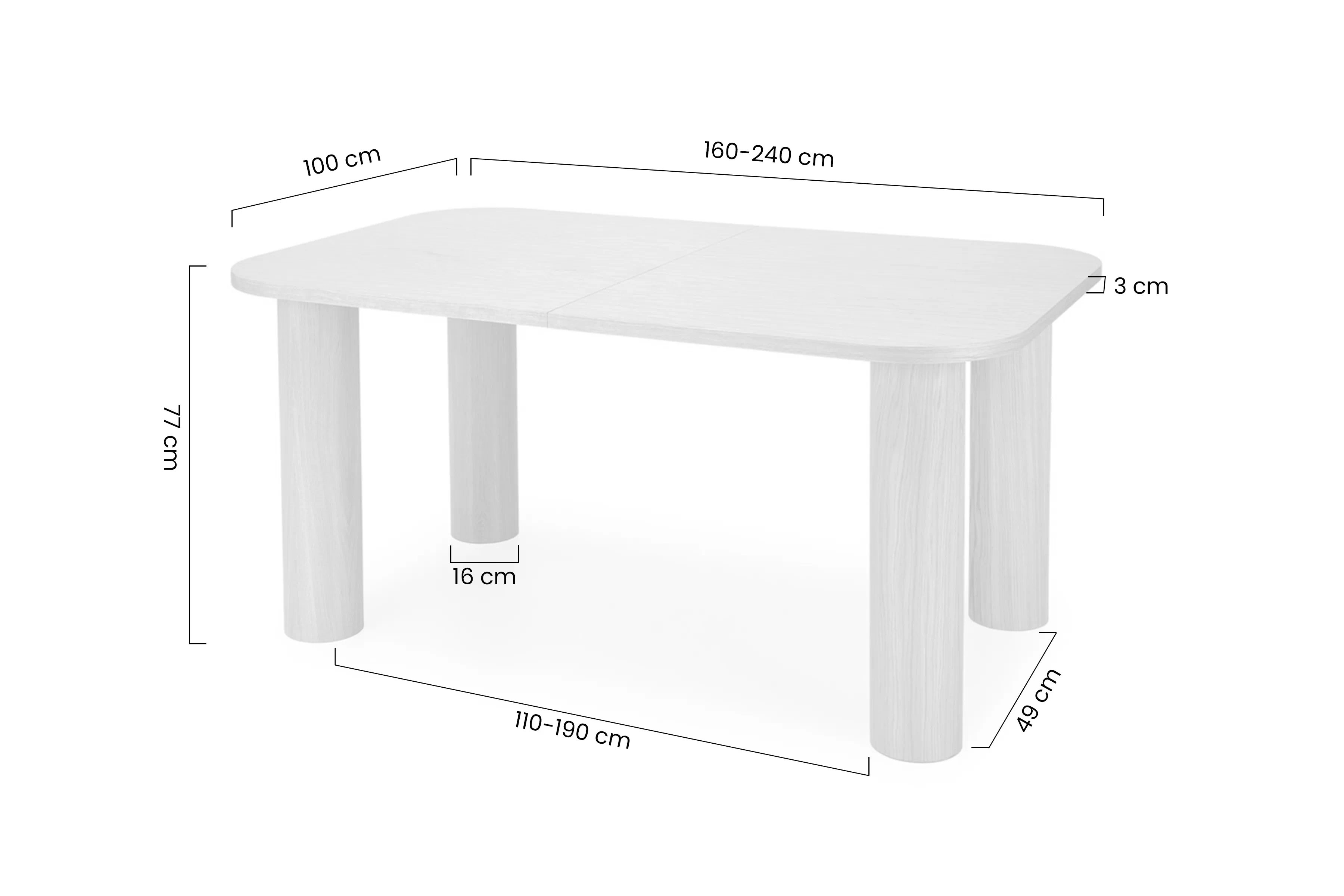 Rozkladací stôl Gravon 160-240x100 - prírodný dub Stôl rozkladany Gravon 160-240x100 - Dub prírodné