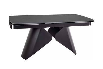 Rozkladací stôl Kalem 160-240x90 cm - čierny mramor / čierny Stôl rozkladany Kalem 160-240x90 cm - Čierny mramor / Čierny 