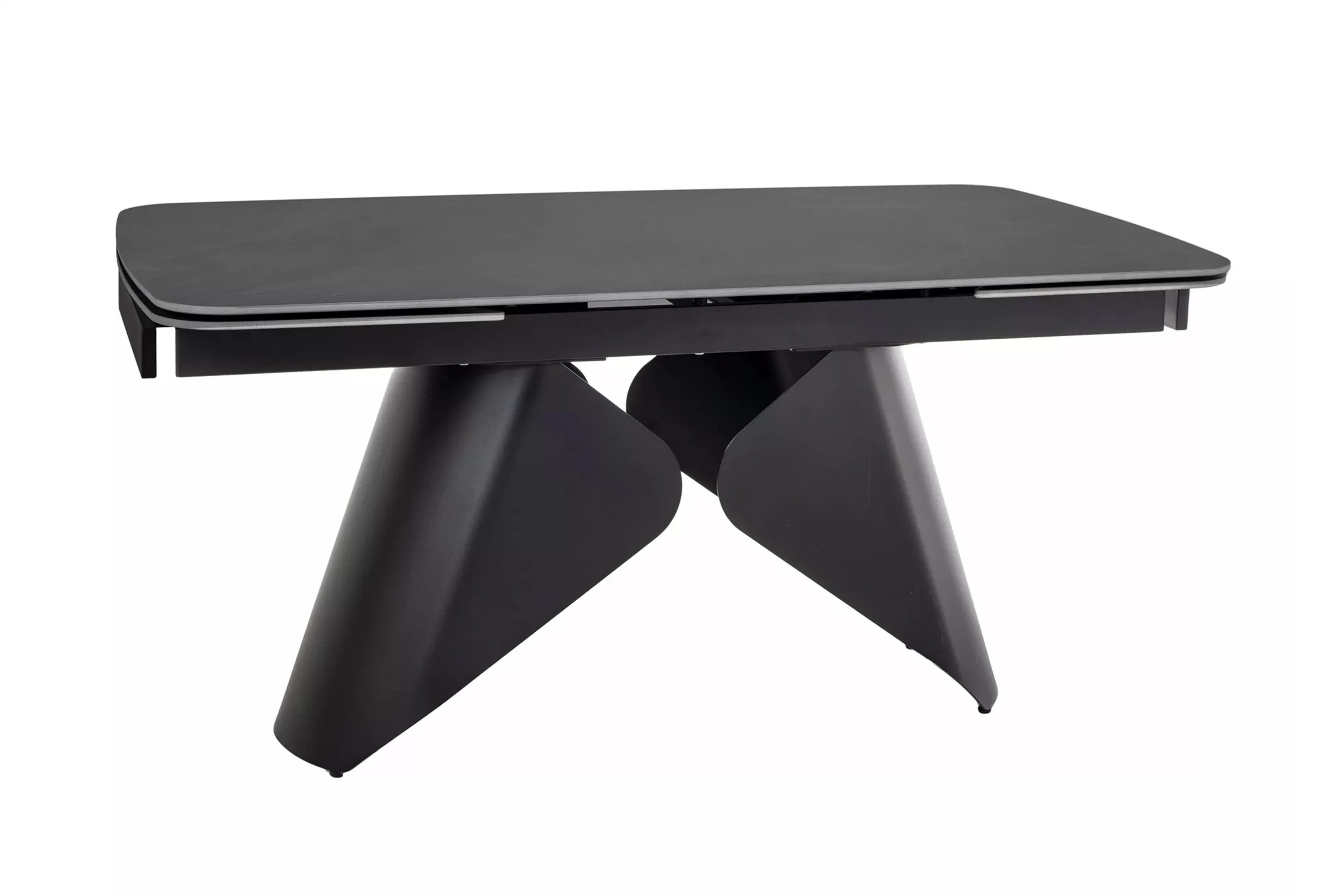 Rozkladací stôl Kalem 160-240x90 cm - čierny mramor / čierny Stôl rozkladany Kalem 160-240x90 cm - Čierny mramor / Čierny 