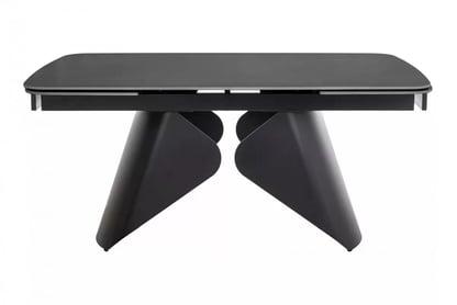 Rozkladací stôl Kalem 160-240x90 cm - čierny mramor / čierny Stôl rozkladany Kalem 160-240x90 cm - Čierny mramor / Čierny 