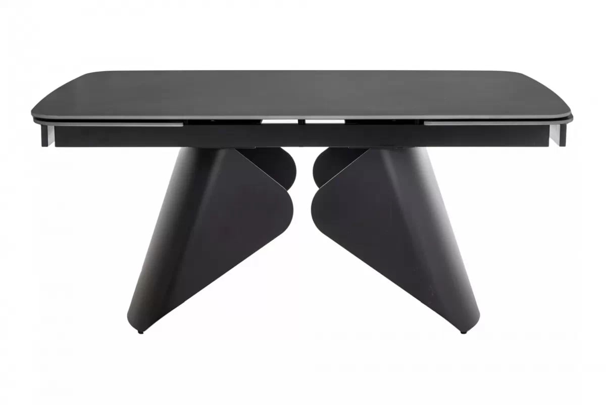Rozkladací stôl Kalem 160-240x90 cm - čierny mramor / čierny Stôl rozkladany Kalem 160-240x90 cm - Čierny mramor / Čierny 