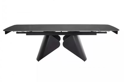 Rozkladací stôl Kalem 160-240x90 cm - čierny mramor / čierny Stôl rozkladany Kalem 160-240x90 cm - Čierny mramor / Čierny 