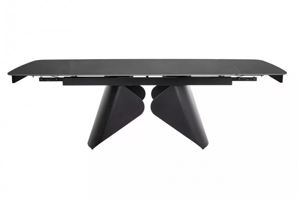 Rozkladací stôl Kalem 160-240x90 cm - čierny mramor / čierny Stôl rozkladany Kalem 160-240x90 cm - Čierny mramor / Čierny 
