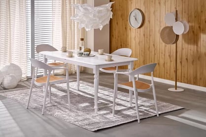 Rozkladací stôl Larco 160-200x90 cm - biely Stôl rozkladany Larco 160-200 x 90 cm - Biely