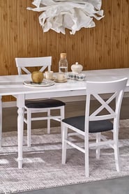 Rozkladací stôl Larco 160-200x90 cm - biely Stôl rozkladany Larco 160-200 x 90 cm - Biely