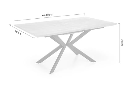 Rozkladací stôl Legarto 160-200x90 cm - prírodný dub / čierna Stôl rozkladany Legarto 160-200x90 cm - Dub prírodné / Čierny