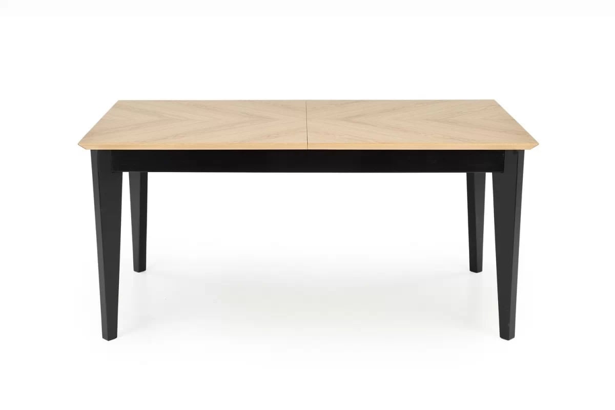 Rozkládací jídelní stůl Liroden 160-240x90 cm dřevěný - dub přírodní / černá Stůl rozkladany Liroden 160-240x90 cm dřevo - dub přírodní / černá