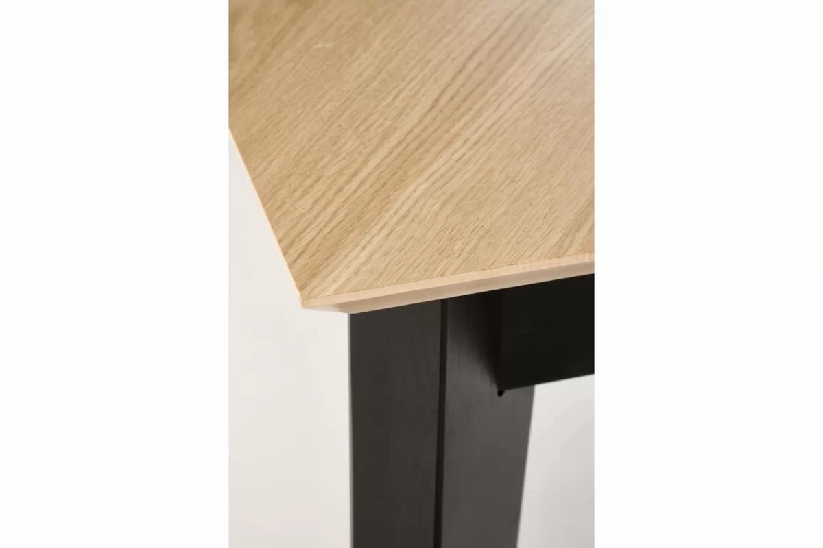 Rozkládací jídelní stůl Liroden 160-240x90 cm dřevěný - dub přírodní / černá Stůl rozkladany Liroden 160-240x90 cm dřevo - dub přírodní / černá