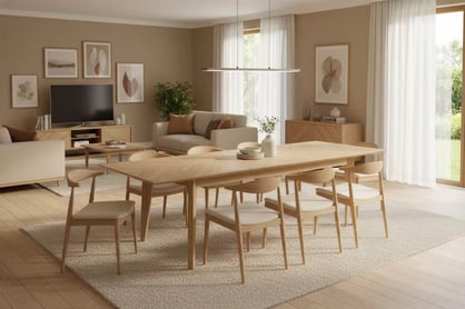 Rozkládací jídelní stůl Liroden 160-240x90 cm dřevěný - přírodní dub Stůl rozkladany Liroden 160-240x90 cm dřevo - dub přírodní