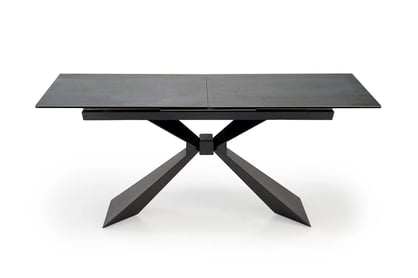 Rozkladací stôl Luciano 180x230x90 cm - modrý mramor / čierna