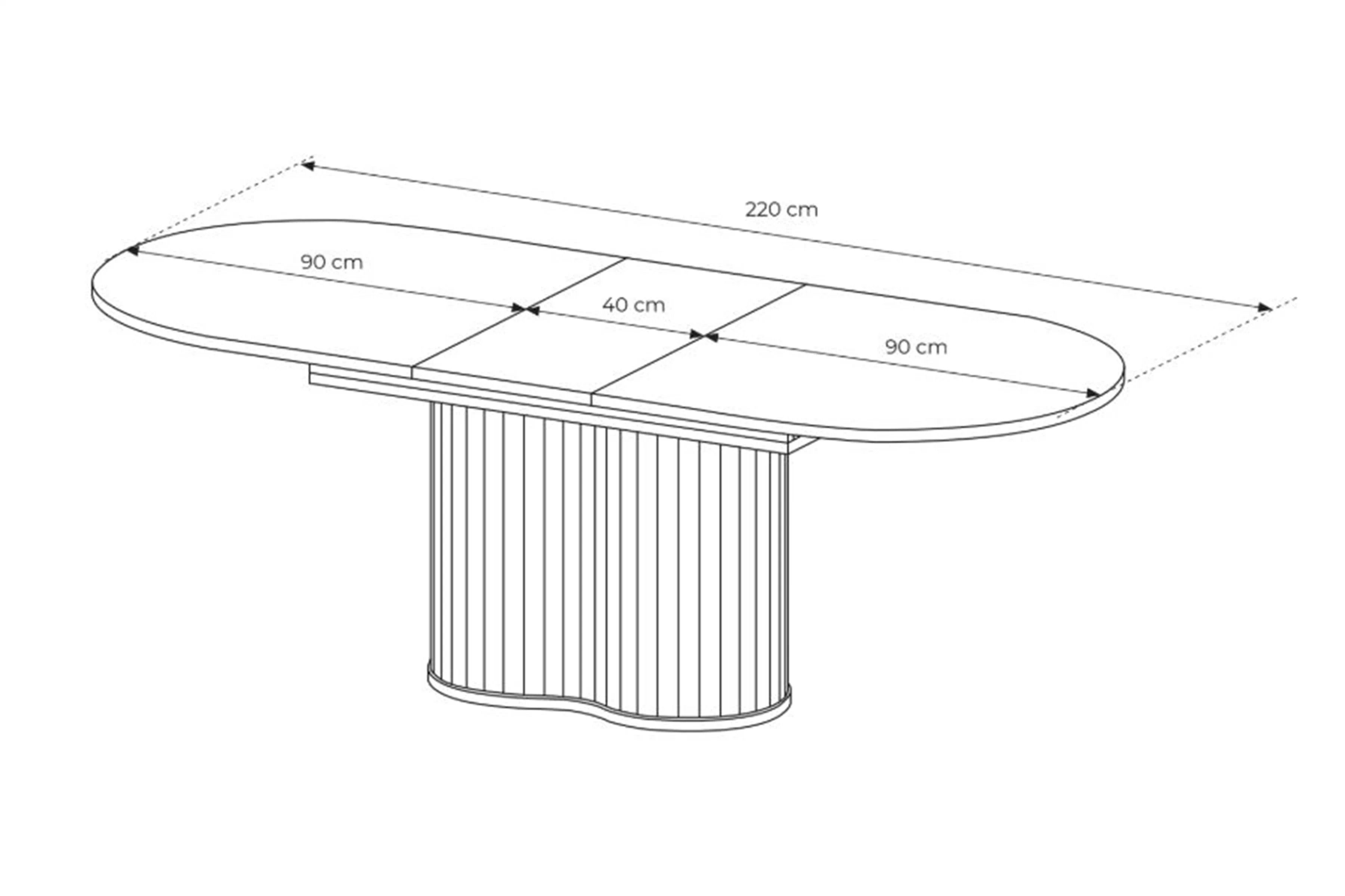 Rozkladací stôl Luvio 180-220x90 cm - dub cremona Stôl rozkladany Luvio 180-220 x 90 cm - Dub cremona