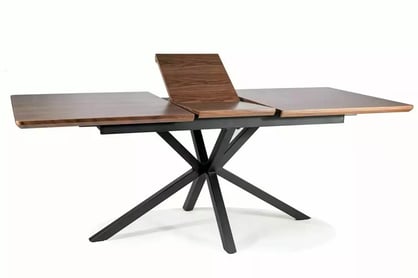 Rozkladací stôl Monzari 160-200x90 cm - tmavý orech / čierny Stôl rozkladany Monzari 160-200x90 cm - Tmavý orech / čierny