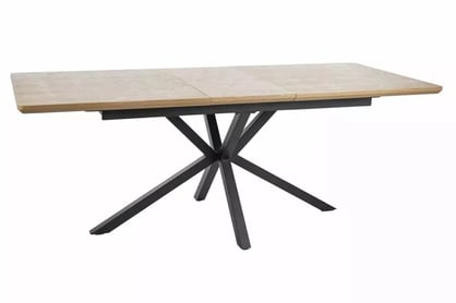 Rozkladací stôl Monzari 160-200x90 cm - prírodný dub / čierny Stôl rozkladany Monzari 160-200x90 cm - Dub prírodné / Čierny