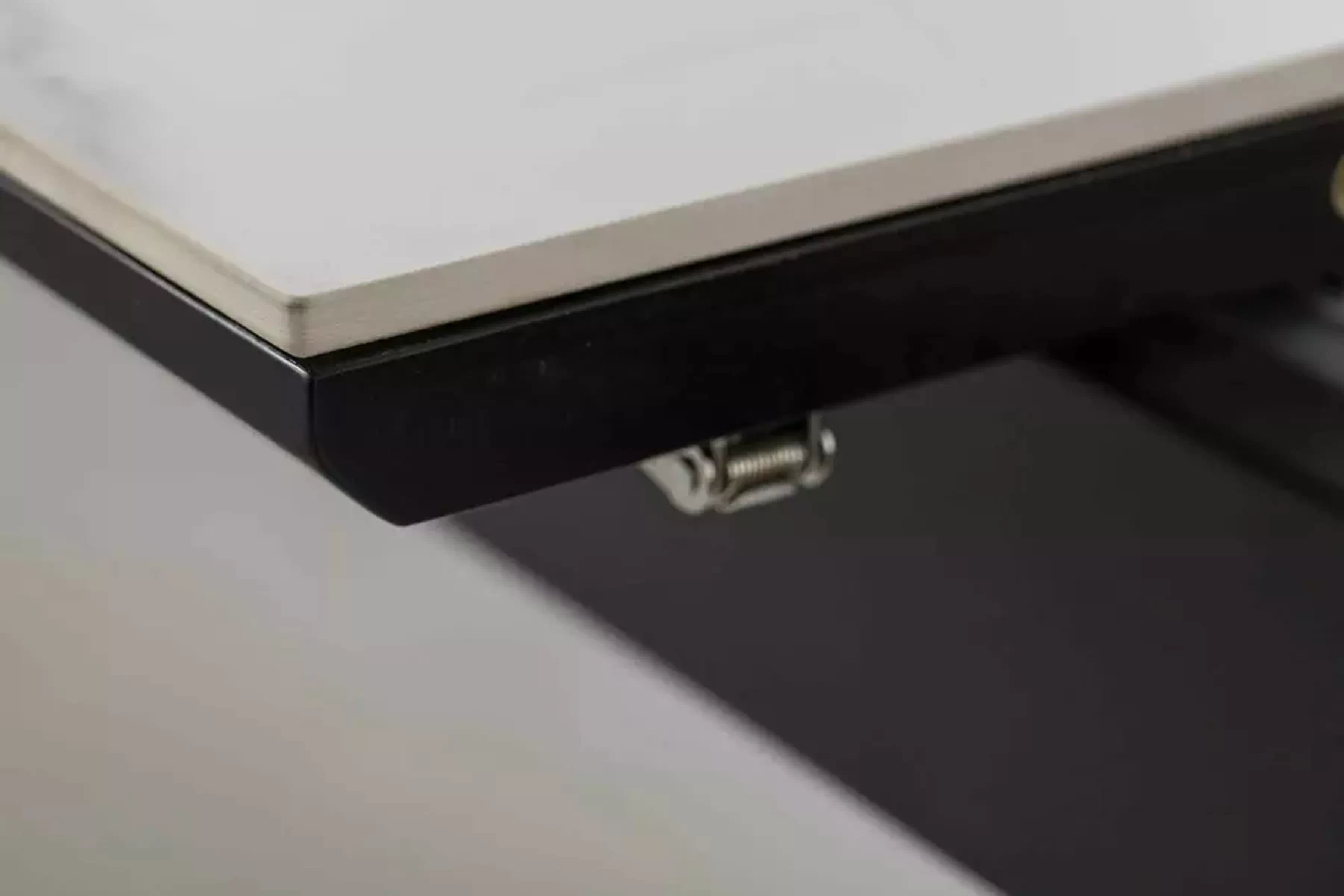 Rozkladací stôl Monzari 160-200x90 cm keramický - matná biela / čierna Stôl rozkladany Monzari 160-200x90 cm ceramiczny - biely mat / Čierny