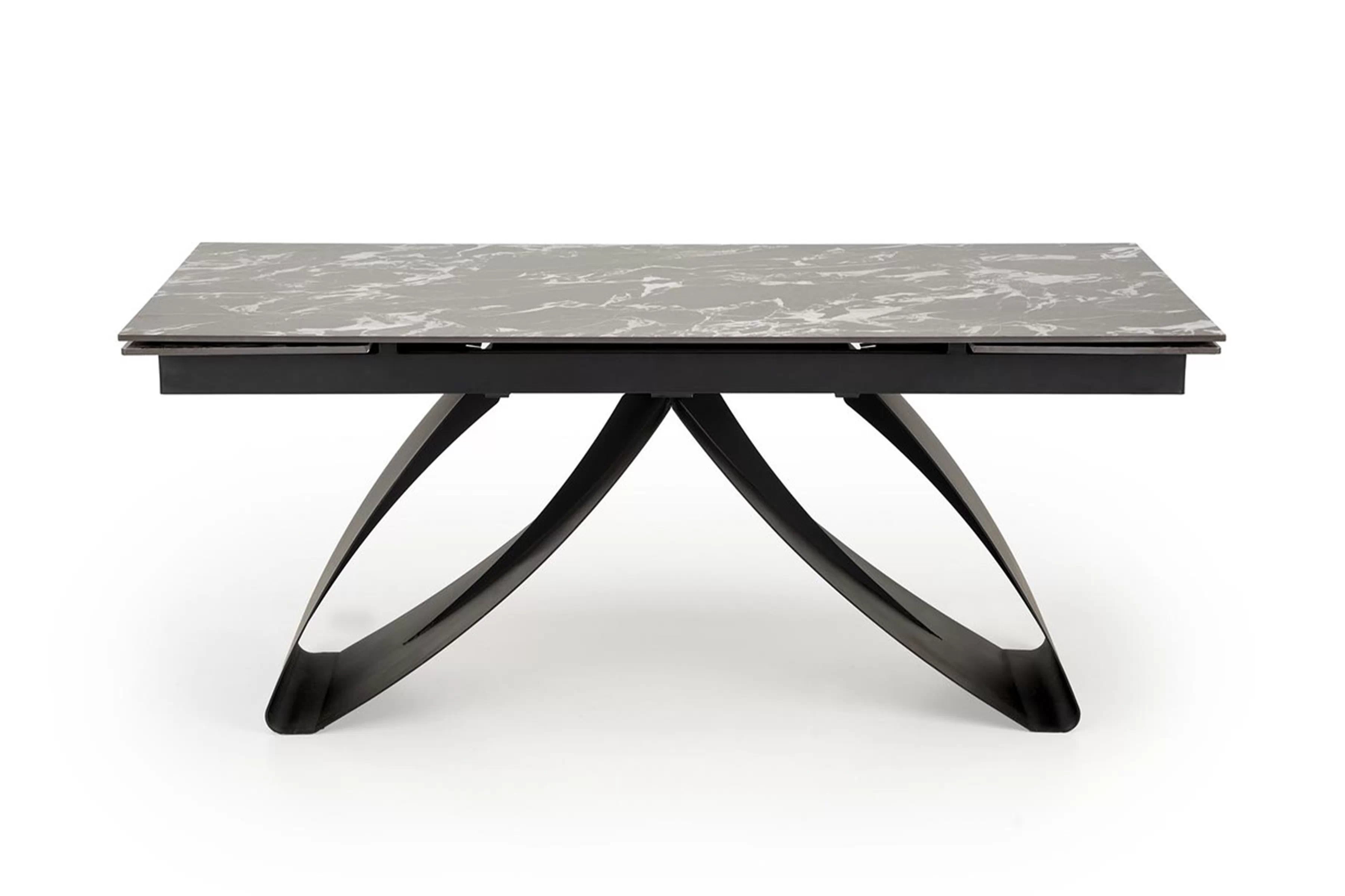 Rozkladací stôl Morvian 180-260x90 cm - čierny mramor / čierna Stôl rozkladany Morvian 180-260x90 cm - Čierny mramor / Čierny