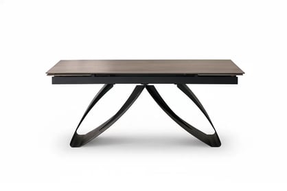 Stůl rozkladany Morvian 180-260x90 cm - ořech / černá