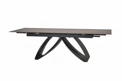 Stůl rozkladany Morvian 180-260x90 cm - ořech / černá Stůl rozkladany Morvian 180-260x90 cm - ořech / černá