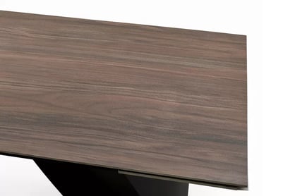 Stůl rozkladany Morvian 180-260x90 cm - ořech / černá Stůl rozkladany Morvian 180-260x90 cm - ořech / černá