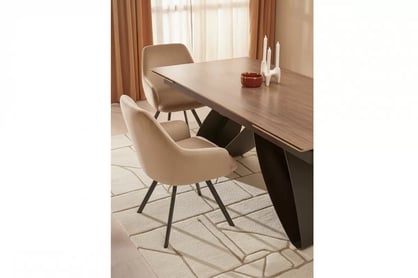 Stůl rozkladany Morvian 180-260x90 cm - ořech / černá Stůl rozkladany Morvian 180-260x90 cm - ořech / černá