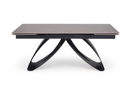 Rozkladací stôl Morvian 180-260x90 cm - orech / čierna