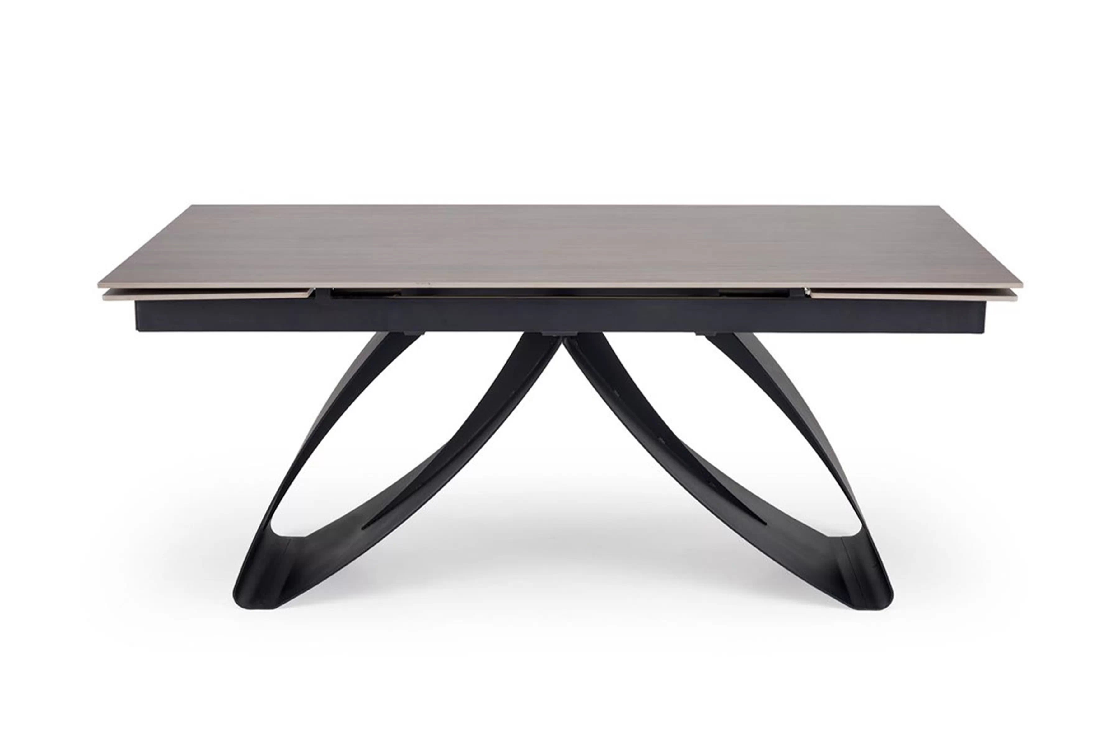 Rozkladací stôl Morvian 180-260x90 cm - orech / čierna Stôl rozkladany Morvian 180-260x90 cm - orech / čierny