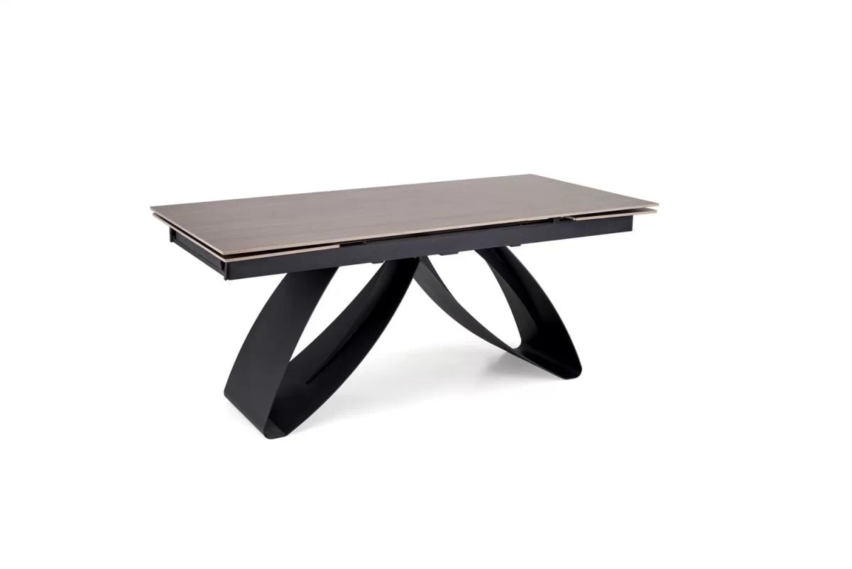 Rozkládací stůl Morvian 180-260x90 cm - ořech / černá Stůl rozkladany Morvian 180-260x90 cm - ořech / černá