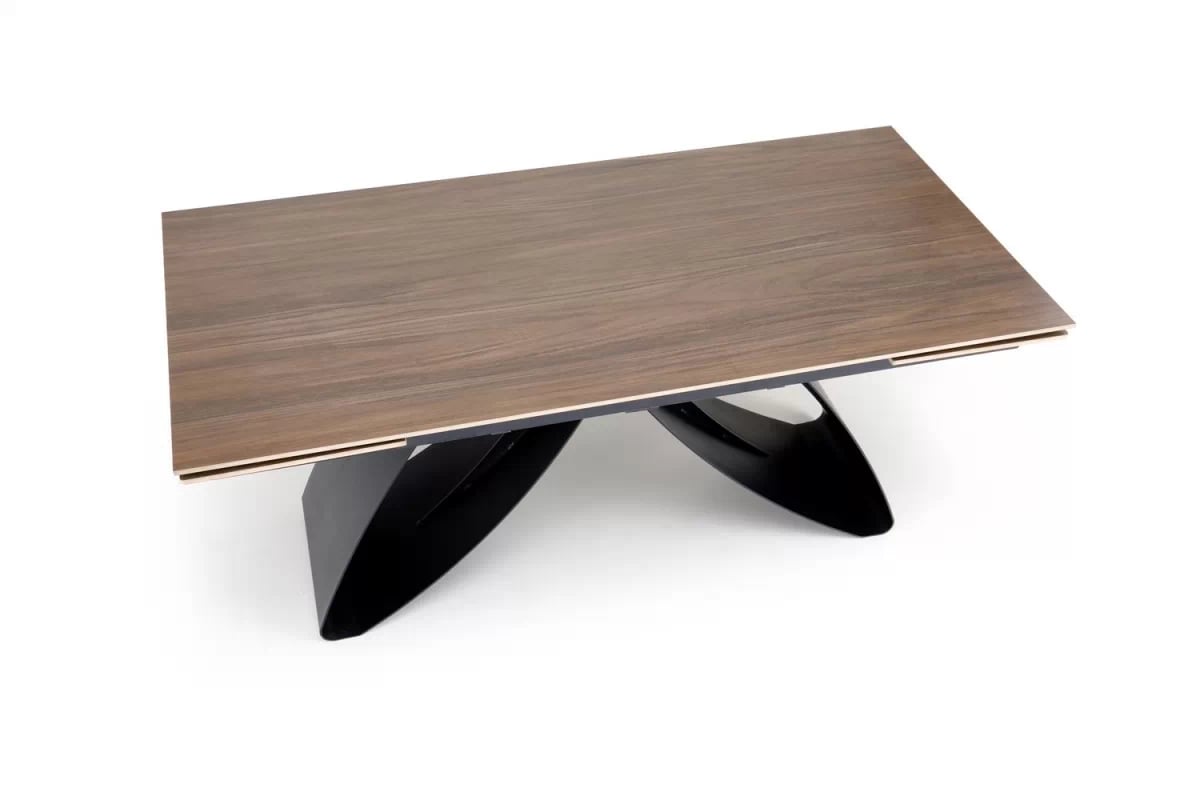 Rozkládací stůl Morvian 180-260x90 cm - ořech / černá Stůl rozkladany Morvian 180-260x90 cm - ořech / černá