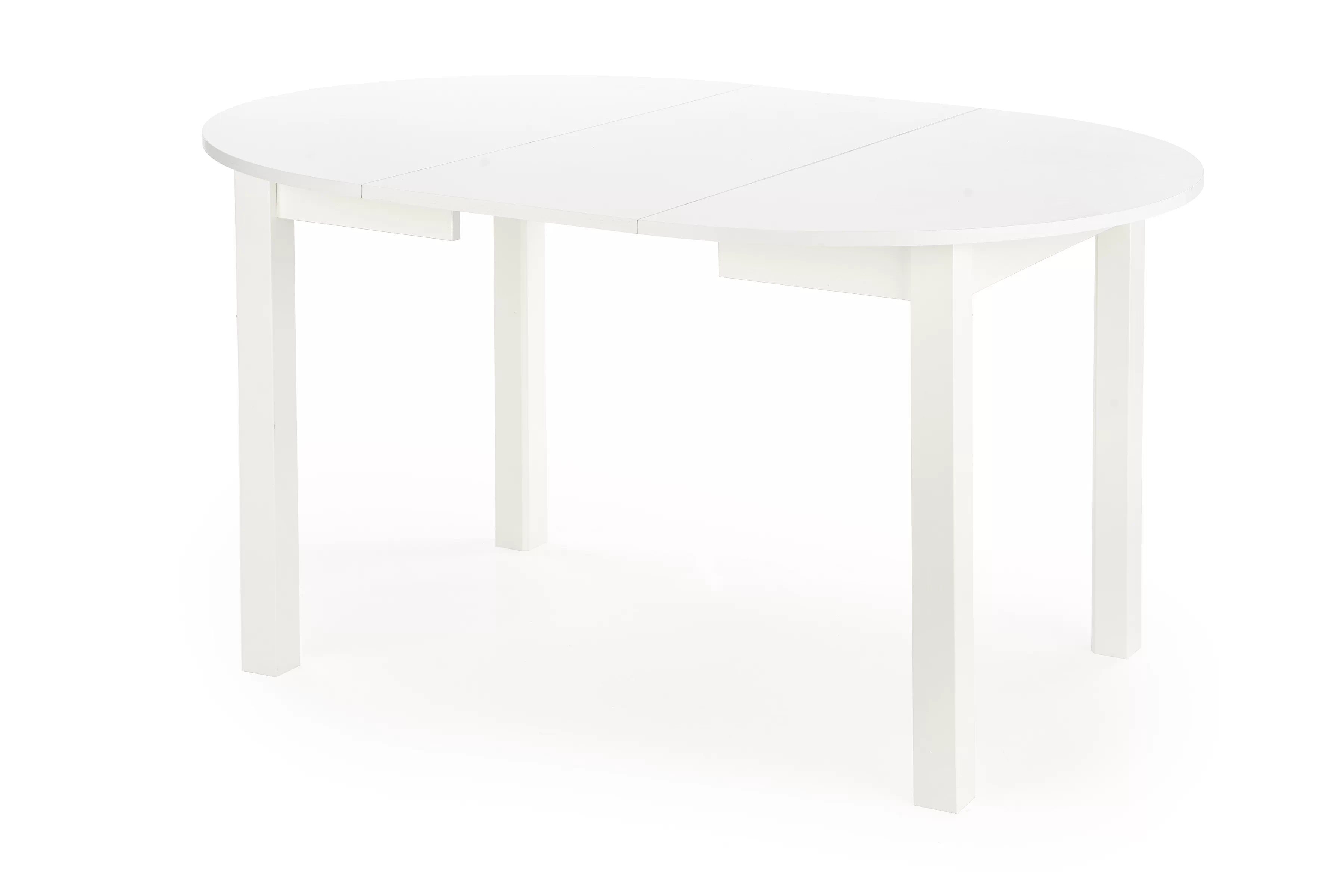 Okrúhly rozkladací stôl Neryt 102-142x102 cm - biely Stôl rozkladany Neryt 102-142x102 cm okrúhly- Biely