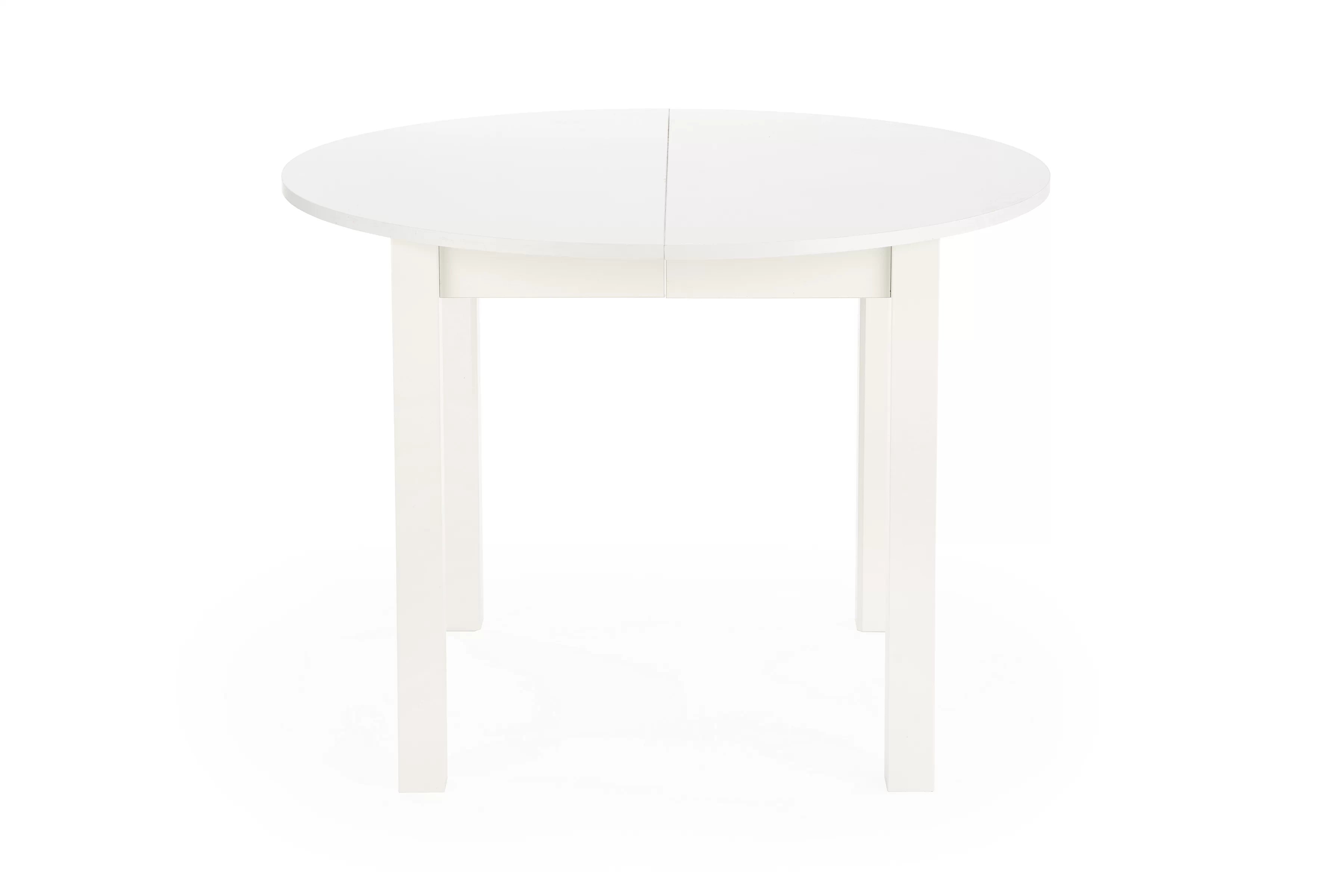 Okrúhly rozkladací stôl Neryt 102-142x102 cm - biely Stôl rozkladany Neryt 102-142x102 cm okrúhly- Biely