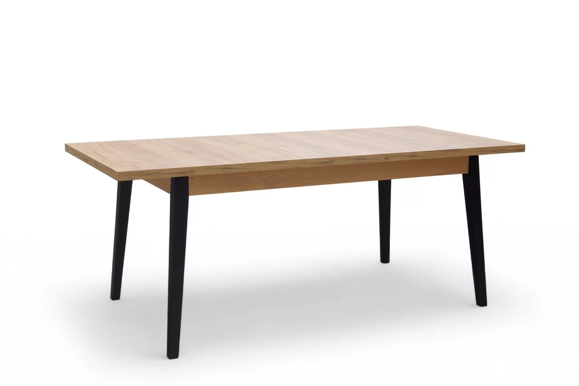 Stůl rozkladany Paris 120-160x80 cm - dub craft / černé nožičky  Stůl rozkladany Paris 120-160x80 cm - dub craft / černé nožičky
