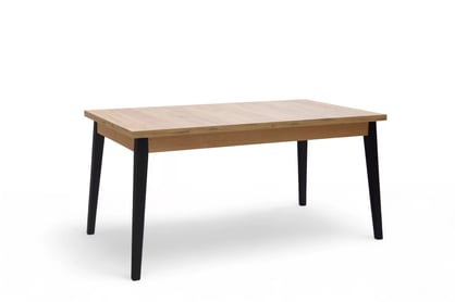 Stůl rozkladany Paris 120-160x80 cm - dub craft / černé nožičky 