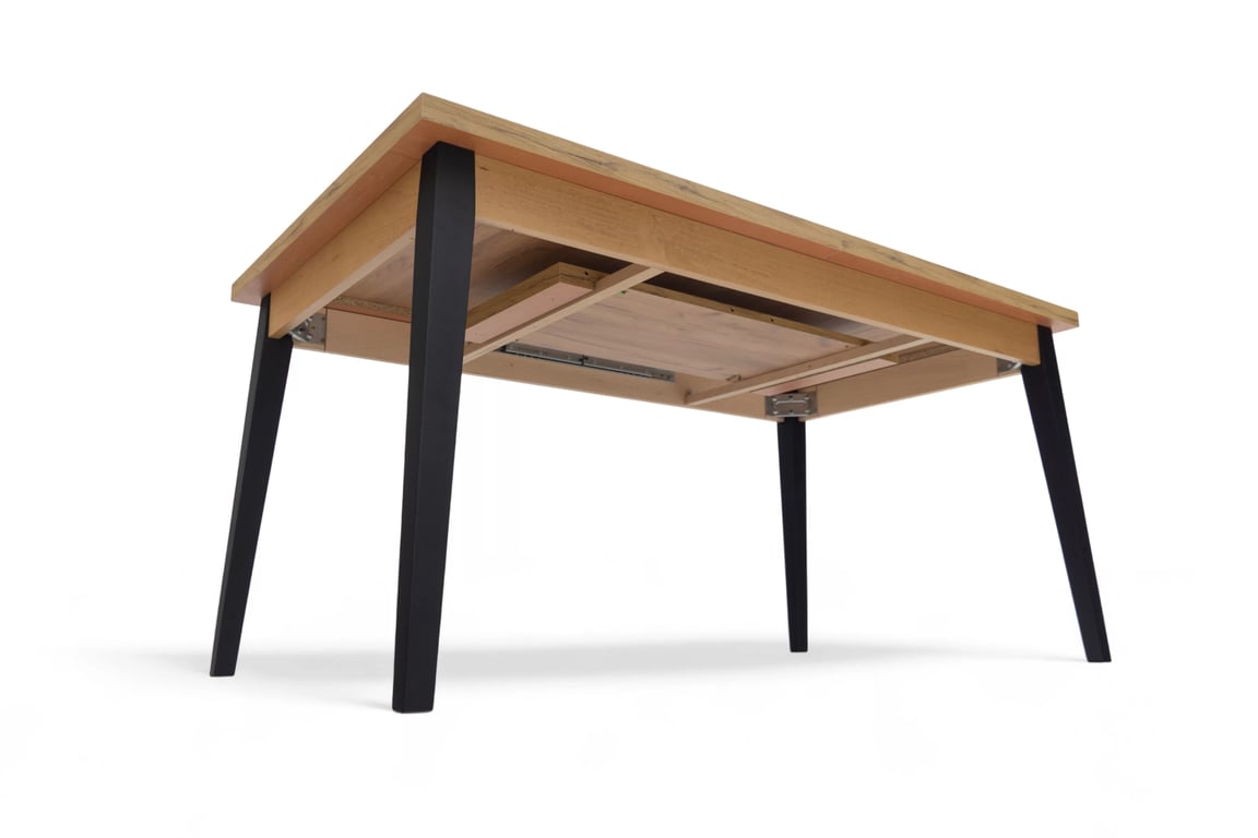 Stůl rozkladany Paris 120-160x80 cm - dub craft / černé nožičky  Stůl rozkladany Paris 120-160x80 cm - dub craft / černé nožičky