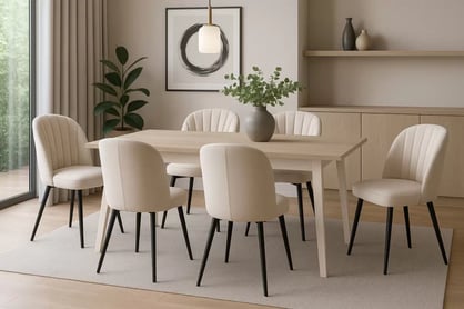 Rozkladací stôl Paris 140-180x80 cm - dub sonoma / biele nohy Stôl rozkladany Paris 140-180x80 cm - Dub sonoma / biale nožičky
