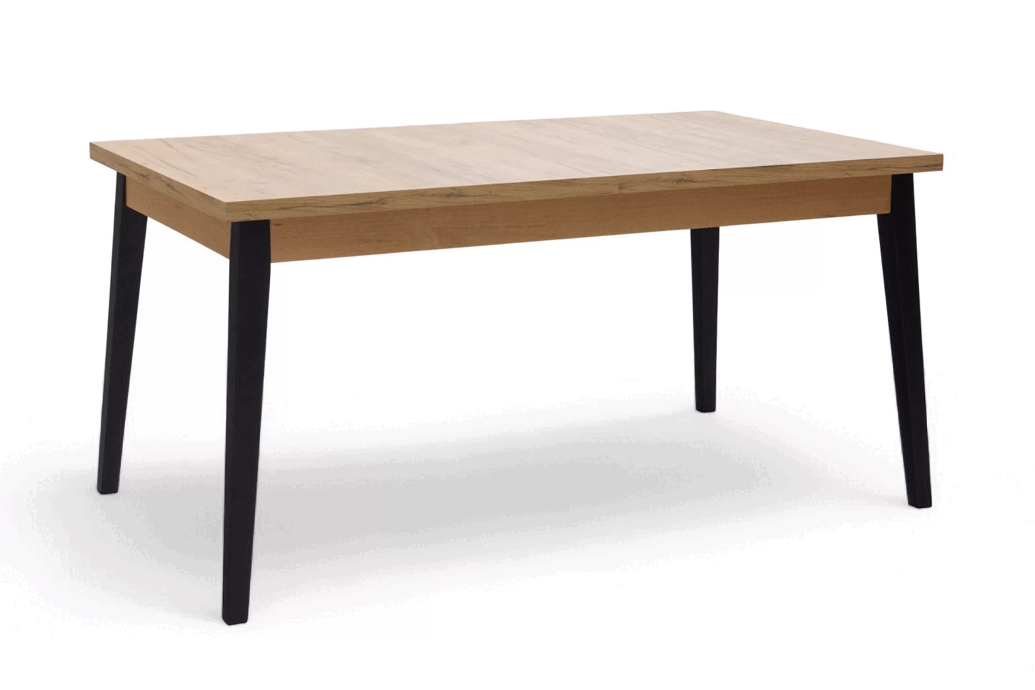 Rozkladací jedálenský stôl Paris 160-200x90 cm - dub craft / čierna Stôl rozkladany Paris 160-200x90 cm - Dub craft / čierny nožičky