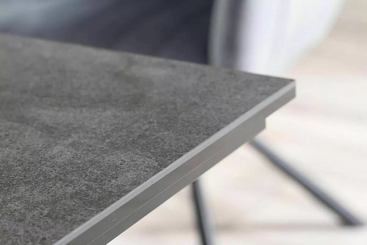 Rozkládací stůl Salvadore Ceramic 160-240x90 cm - šedý mramor / černá Stůl rozkladany Salvadore Ceramic 160-240x90 cm - šedá mramor / černá